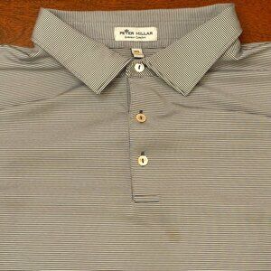 Gray Peter Millar Men's Summer Comfort Performance Polo